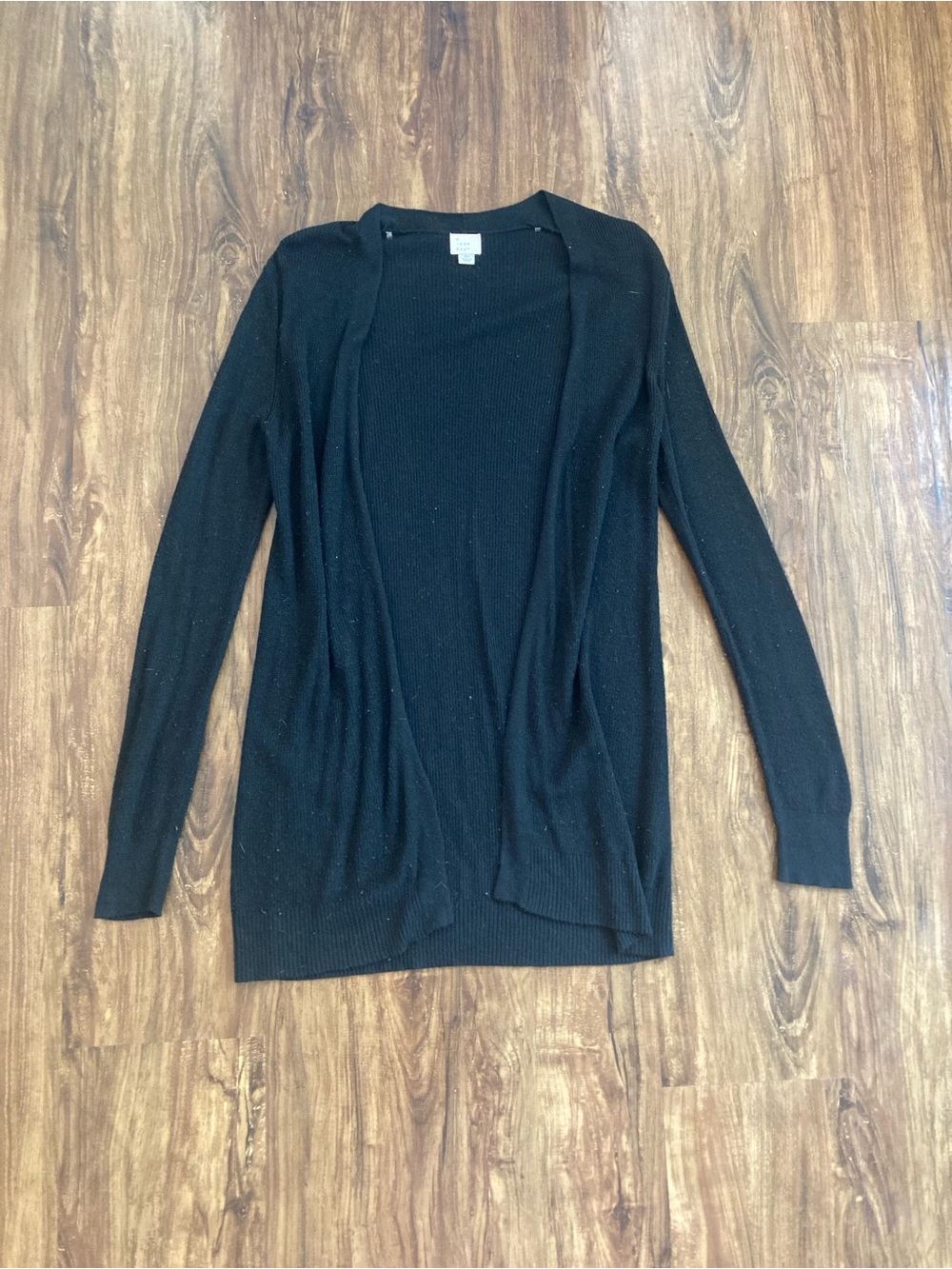 a new day Black Open-Front Lightweight Cardigan